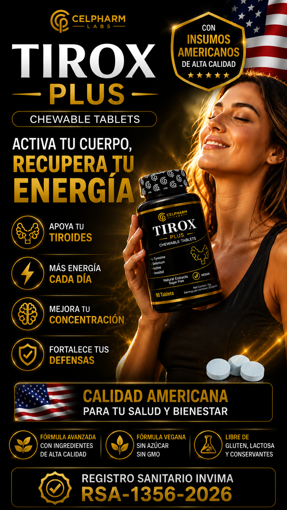 Tirox Plus | Fórmula Avanzada para el Metabolismo, la Energía y el Bienestar Tiroideo
