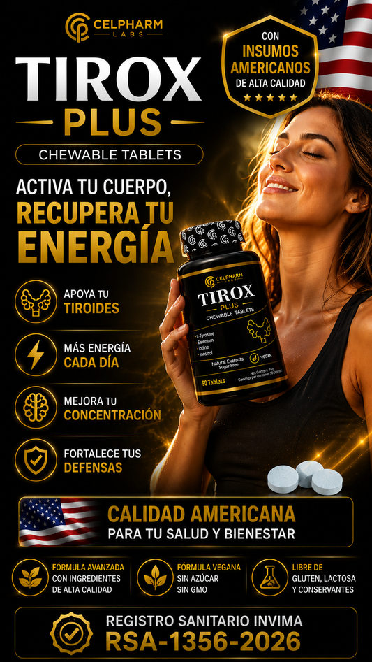 Tirox Plus | Fórmula Avanzada para el Metabolismo, la Energía y el Bienestar Tiroideo